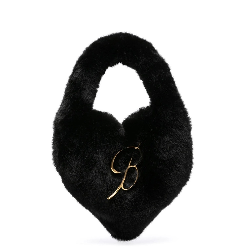 Blumarine Black Faux Fur Handbag - Picture 1 of 11
